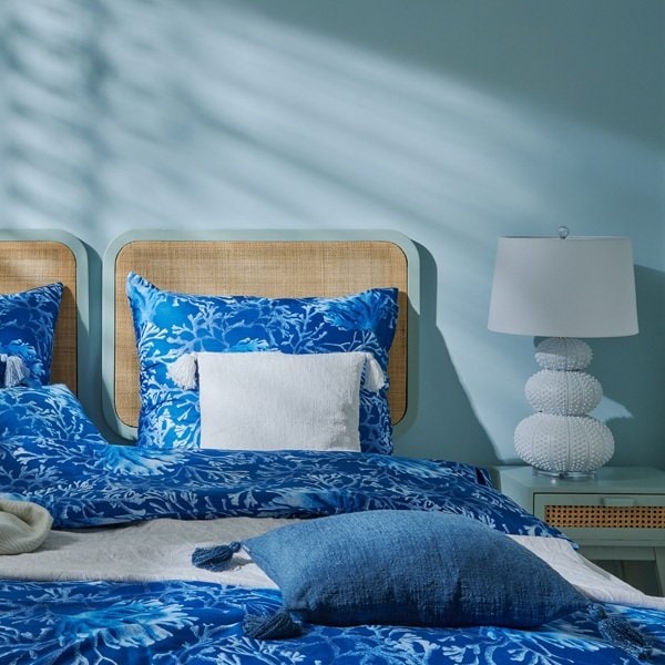 pościele w błękitne wzory