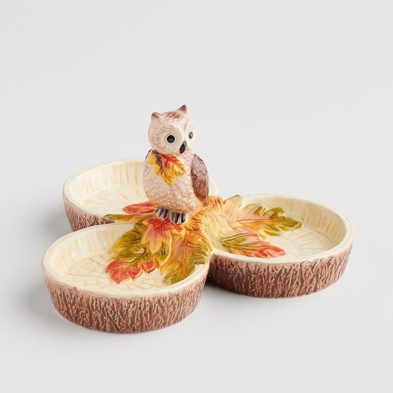 patera dekoracyjna - sowa