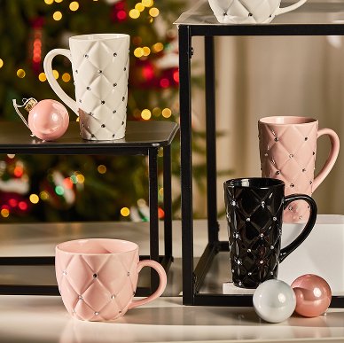 eleganckie kubki i filiżanki z kryształkami - home&you w Biedronce