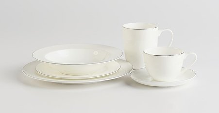 elegancka zastawa stołowa - biała