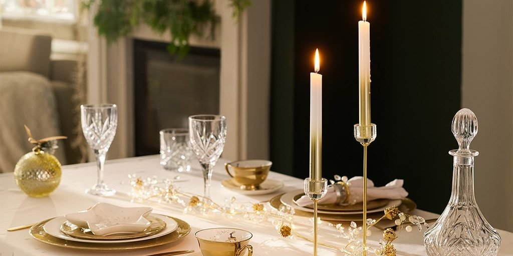 eleganckie świece i świeczniki świąteczne